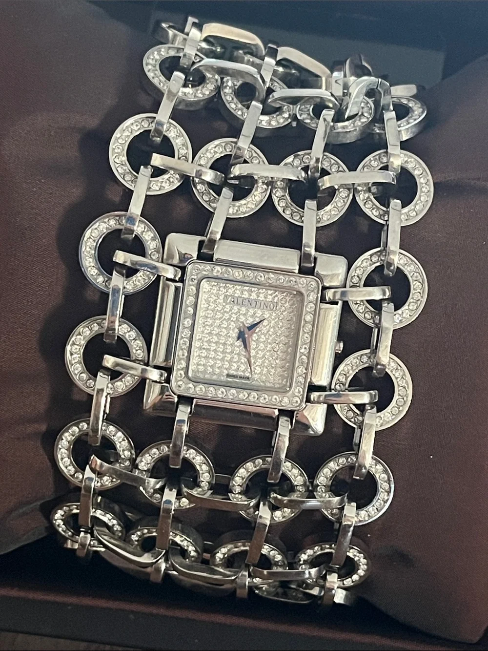 Valentino bracket watch with crystals